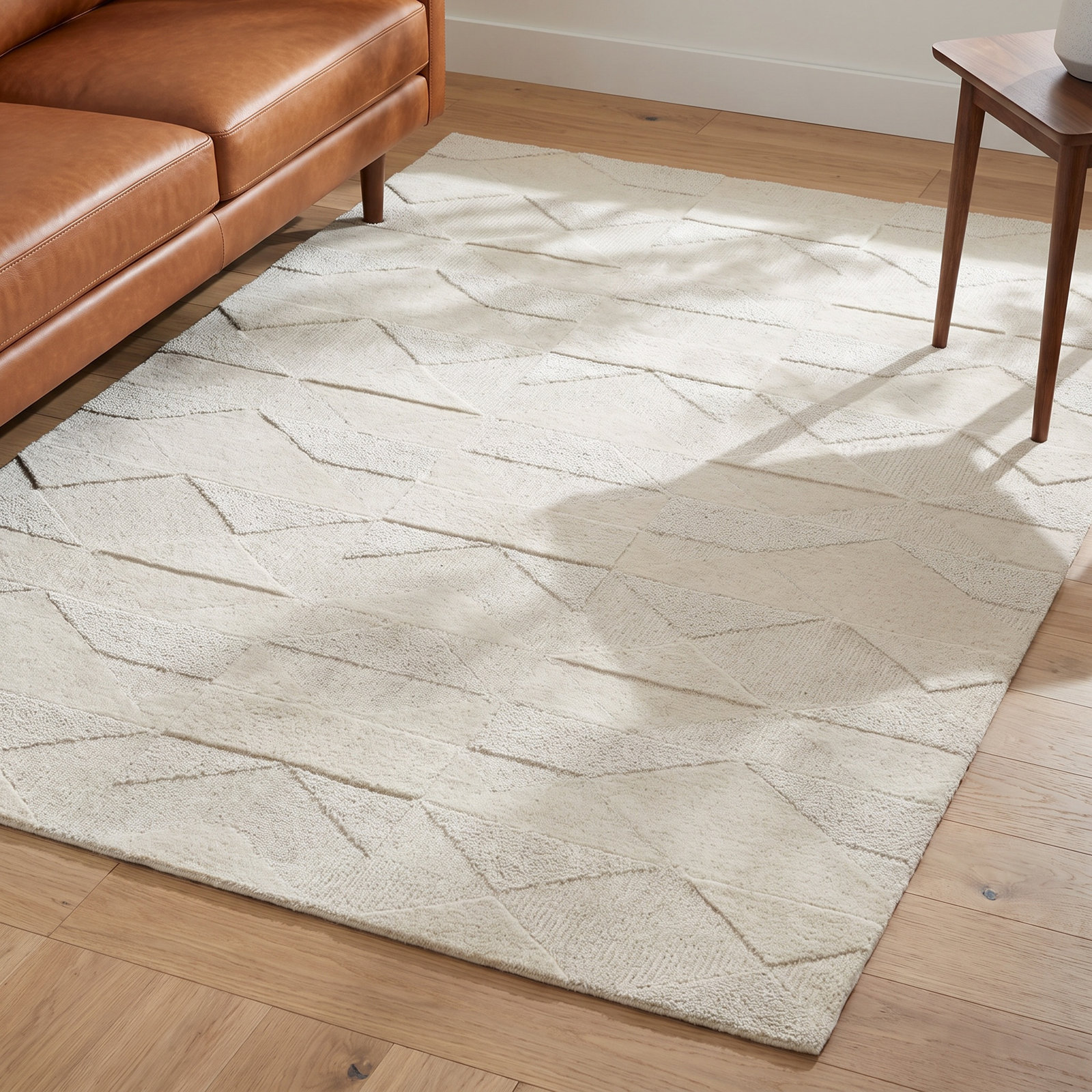 Hand-Tufted Geometric Rug