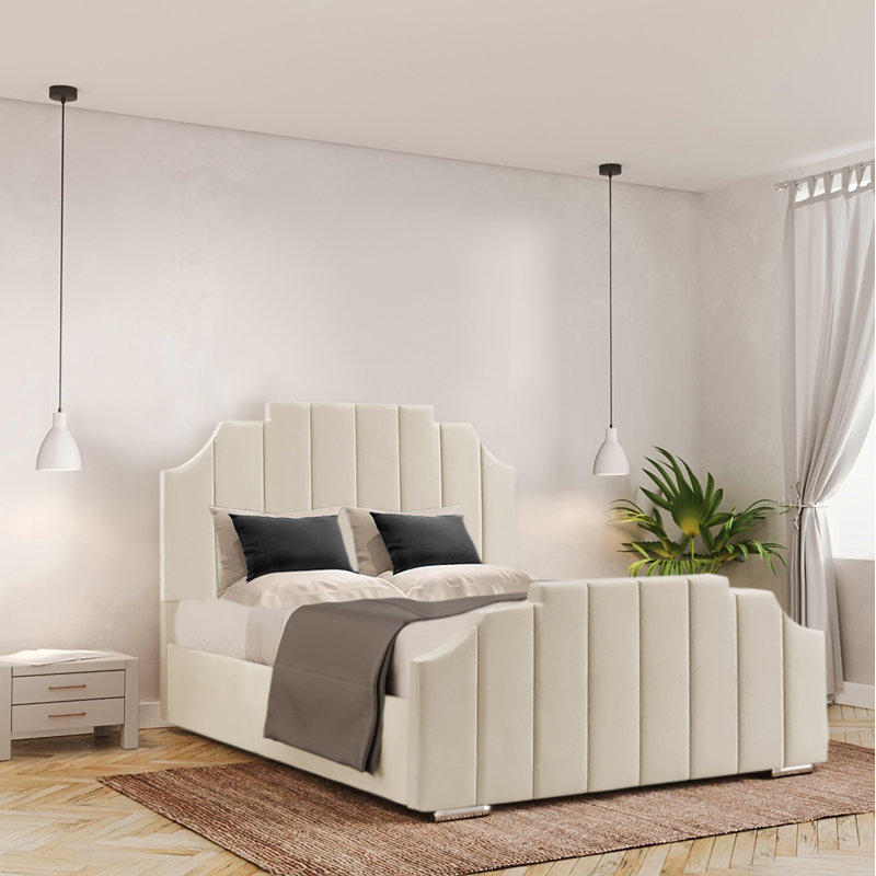 Annajane Bed Frame, Kingsize (5'), Cream