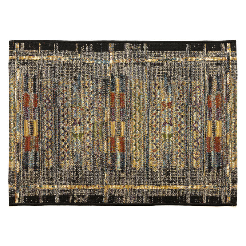 Tapis de cuisine Lakedia, Noir, Rectangle 2 pi x 2 pi 10 po