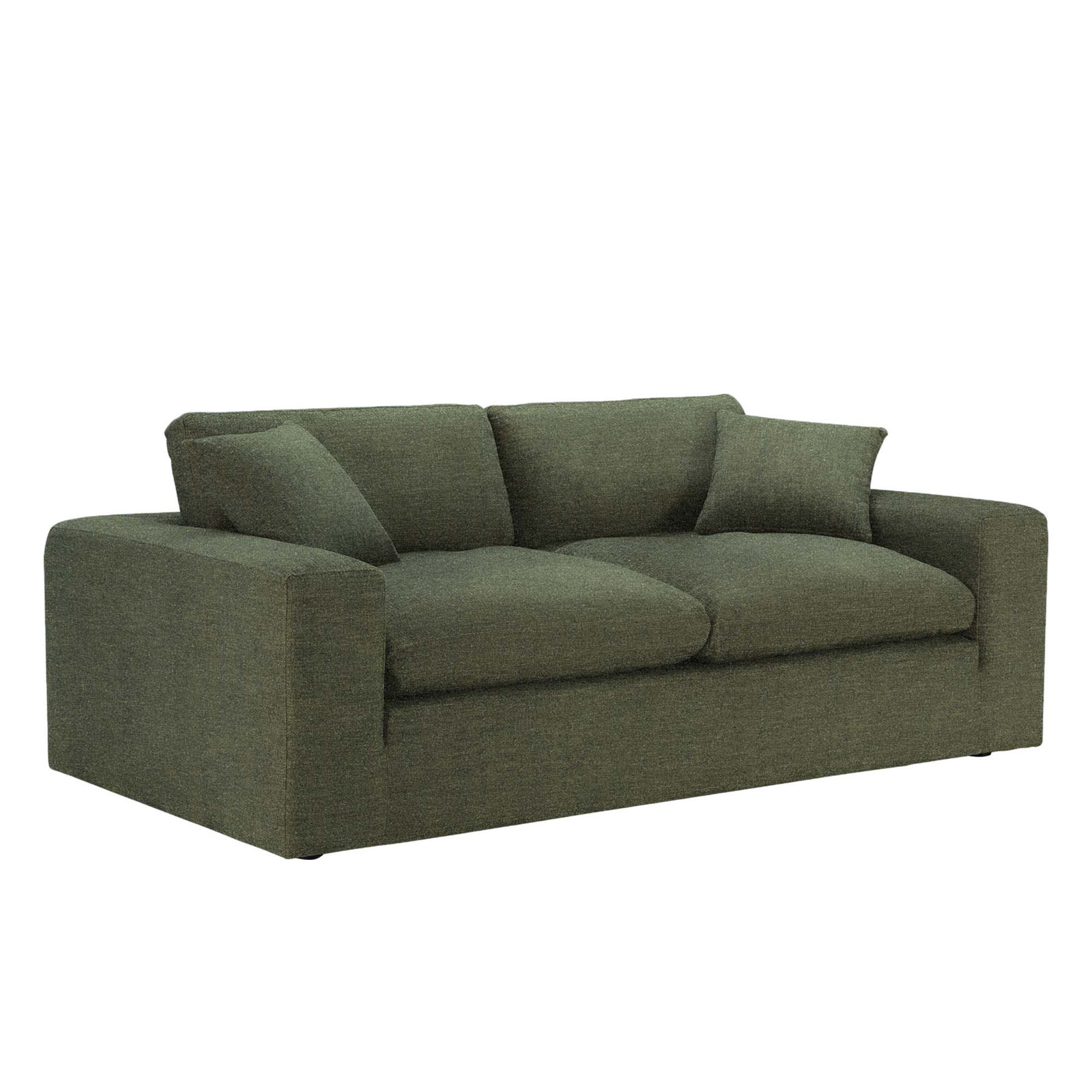 Asher 82'' Upholstered Sofa, Mellow Forest Chenille