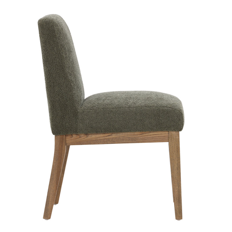 Weilan Polyester Upholstered Dining Chair, Olive, Olive