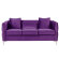 Rosdorf Park Purple Velvet Sofa With 3 Pillows | Wayfair