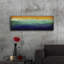  «Yellow Sky Mountains» par Ryan Fowler, art mural en verre acrylique, 36 po x 12 po-101610522