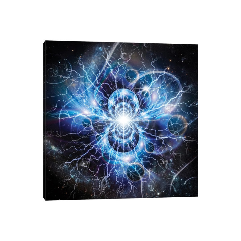 Space Fractal Of Supernova And Time Spirals by Bruce Rolff - Wrapped Canvas Print, 30.48 cm H x 30.48 cm W