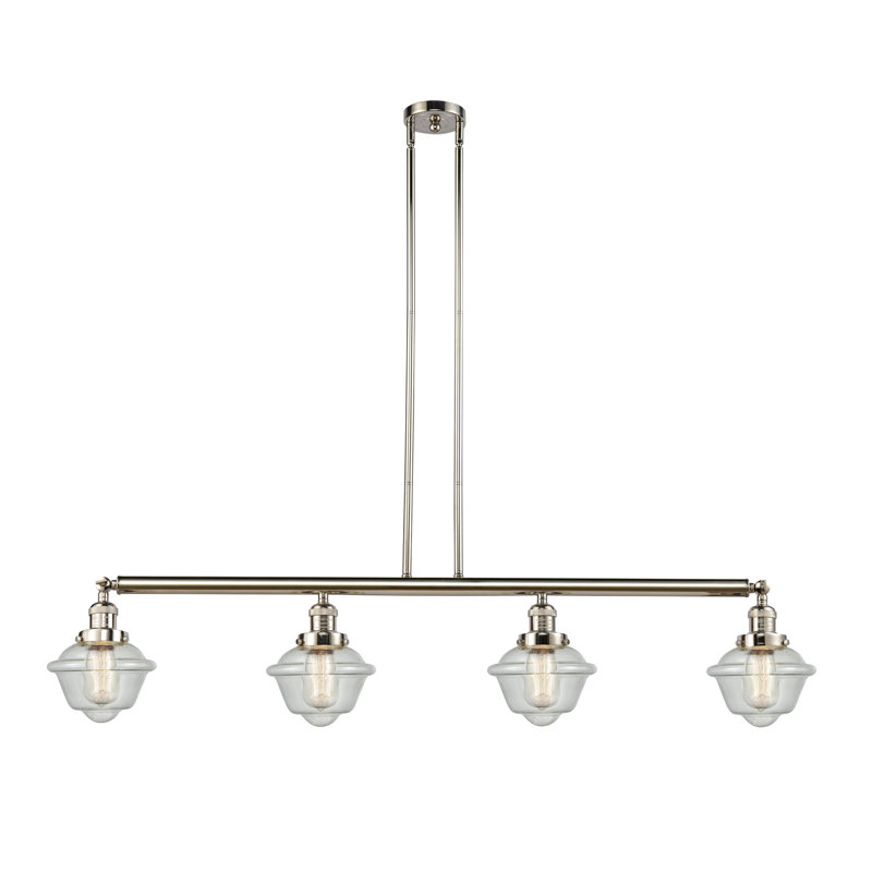Leibowitz 4 - Light Kitchen Island Pendant, LED, Seedy, Polished Nickel