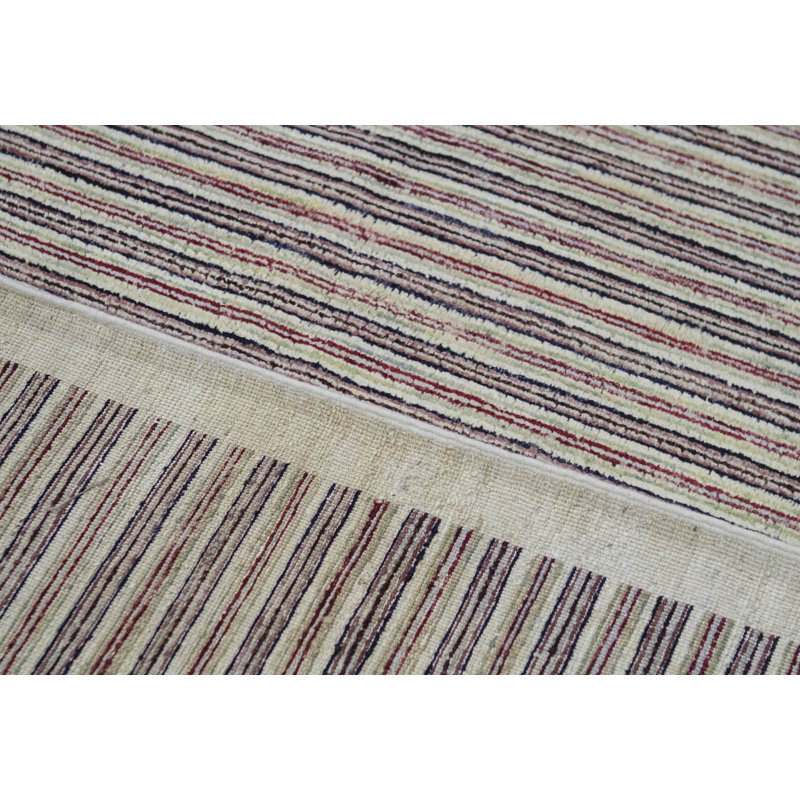 Ziegler Hand Woven Wool Striped Area Rug