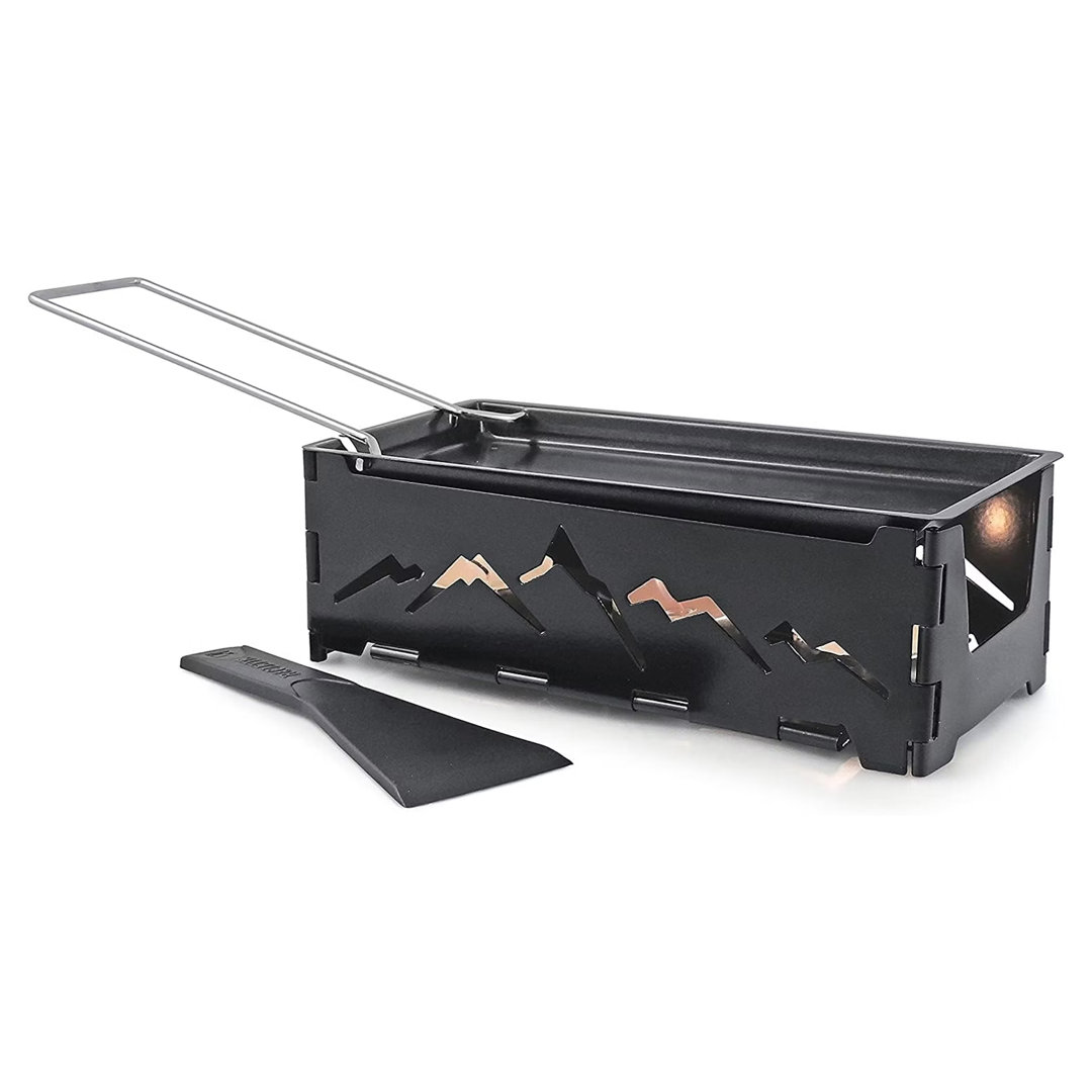 Nordic Foldable Steel Candlelight Raclette - Black