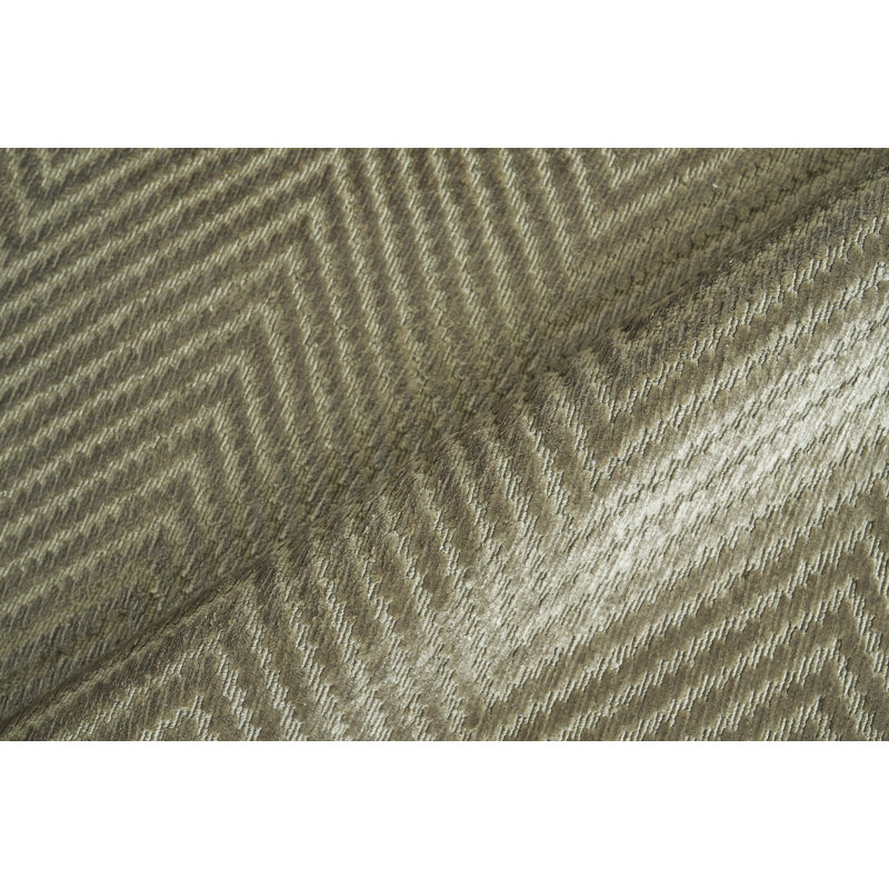Honeycomb Chevron Area Rug in Khaki, Rectangle 12' x 15'