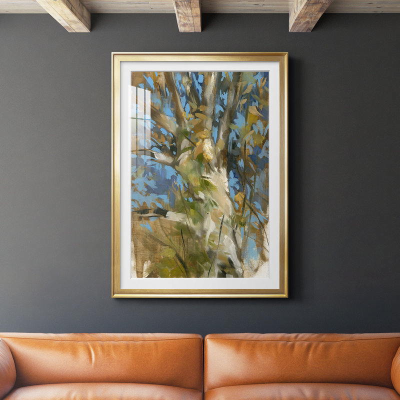 Chêne, reproduction encadrée de qualité supérieure, Cadre doré, H 42,5 po x l 30,5 po x P 1 po