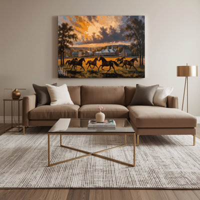 USA State Kentucky Brown Canvas Wall Art