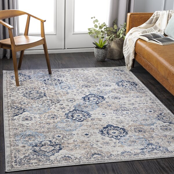 Alcott Hill® Dupras Power Loom Navy/Camel Rug & Reviews | Wayfair