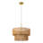 4 - Light 17.7"  Hand-Woven Rattan Drum Chandelier