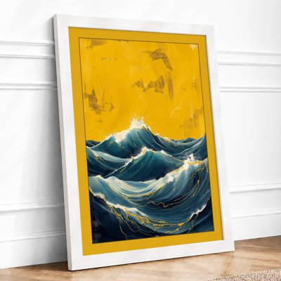 Turbulent Seas Coastal - Framed Print