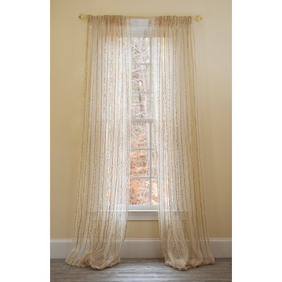 Shavon Sheer Curtain Single Panel