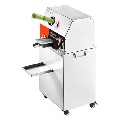 Electric Sugar Cane Juicer, 800W Sugarcane Juicer Machine with 661LBS/H High Output, 3 Stainless Steel Rollers, 2.4" Large Inlet, Sugarcane Juice Extractor Squeezer on Wheels for Home/Commercial