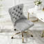 Chaise de bureau large avec faux tissu d'alpaga et coussin double-1543090074