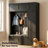 Entryway Storage Bench Hall Tree With Padded Bench, Shoe Cabinets, Hooks, And Multi-Tier Storage Shelves-1650277662