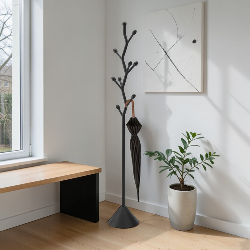 Portemanteau en métal noir Alden