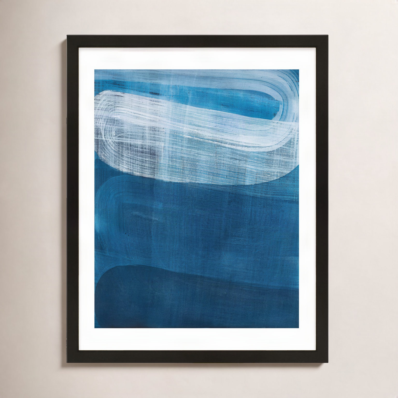Doyers "Tidal Blues" Print by Stephanie Dennis, Black, 20" H x 16" W  x 1.25" D