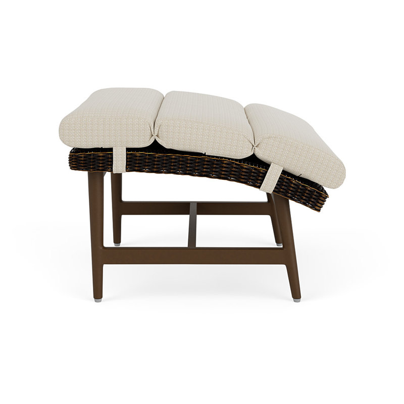 Cascade Outdoor Ottoman, Beach Natural, Mink