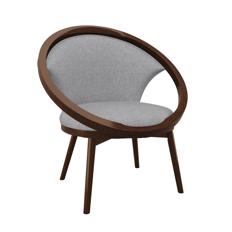Fauteuil rembourré Currington, 100 % polyester gris, Brun