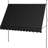 118" Deck Awning With Adjustable Canopy And , For Porch, Window, Door, Black Manual Patio Awning, Uv30+ Fabric Legs, Deck,