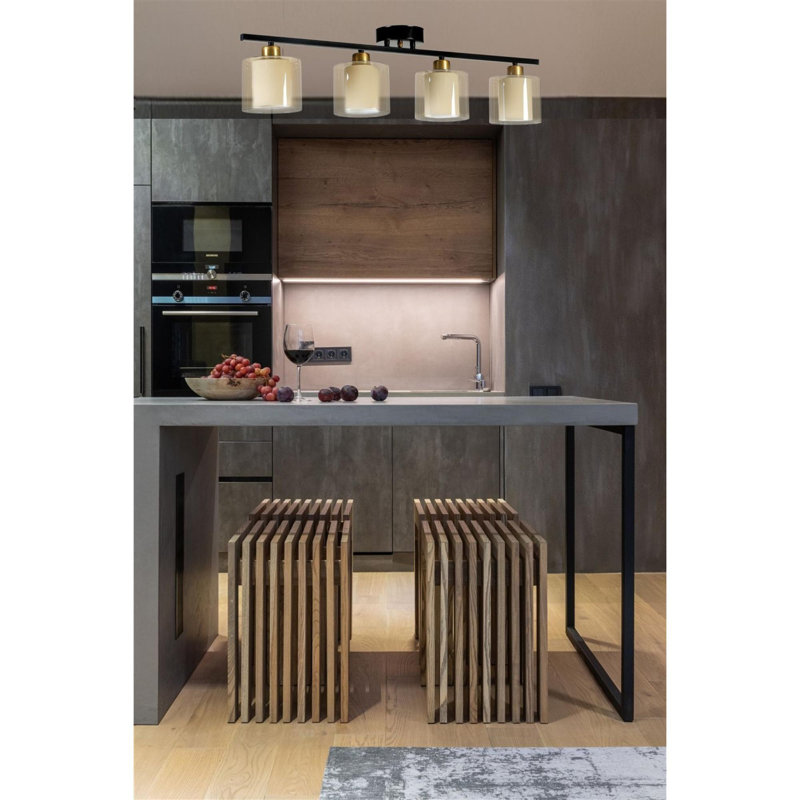 Chandle Chandelier, Black/Amber
