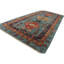 Tapis unique vert / rouge / bleu marine noué à la main de haute qualité