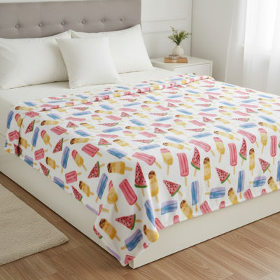 Ice Cream Popsicle Soft Throw