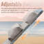 Chaise longue d'extérieur 3 places - Aluminium, 5 positions réglables, idéale pour le jardin, la piscine ou la terrasse. Structure en aluminium kaki, dossier inclus. Convient également pour balcon et piscine.