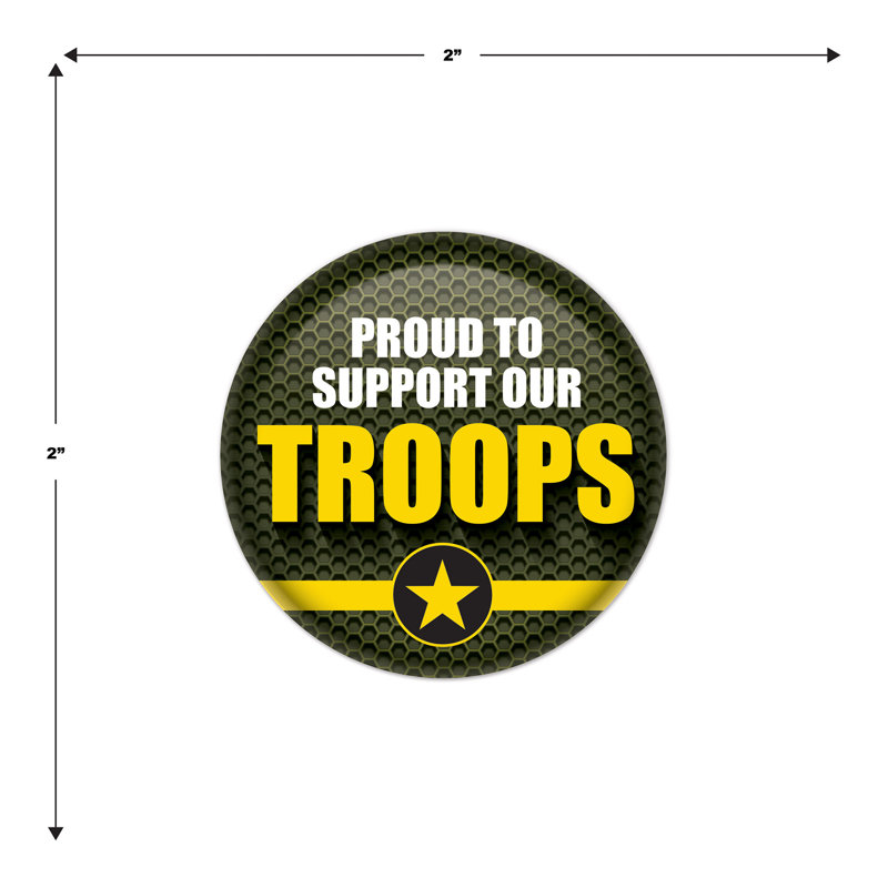 Bouton «Proud To Support Our Troops»