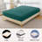 Diamond-patterned ultrasonic waterproof quilted fitted sheet, green, Twin size-119666448-123492189