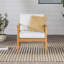 Chaise d'appoint contemporaine en bois d'eucalyptus