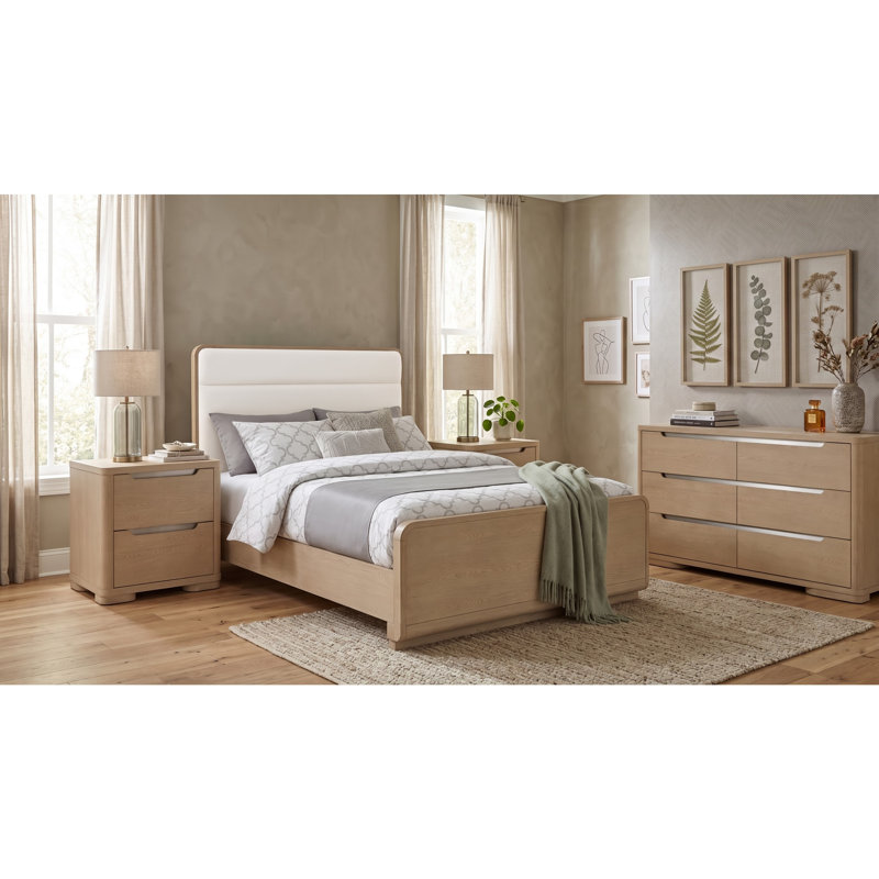 Lennox Light Elm Queen 4-piece Bedroom Set