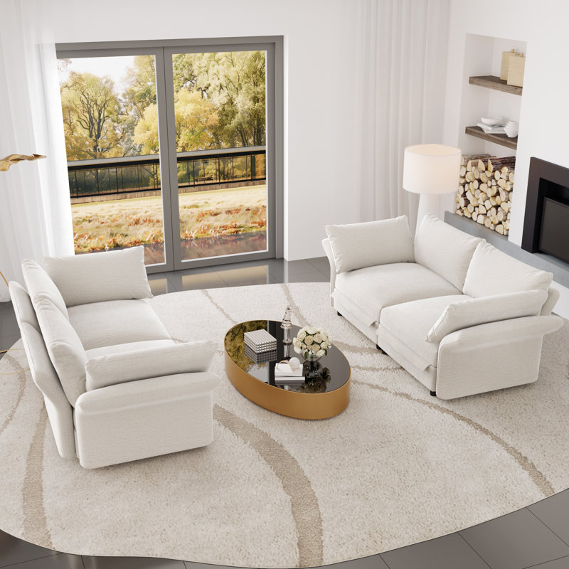 Causeuse surdimensionnée 78 po Cloud, Beige
