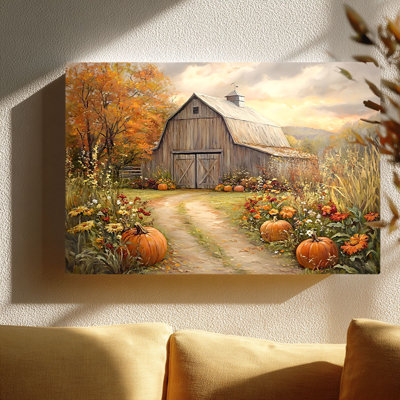Cadre d'automne tendu sur toile d'automne