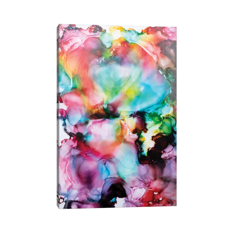 The Rainbow Carousel by LouLouArtStudio - Wrapped Canvas Print, 20.32 cm H x 30.48 cm W