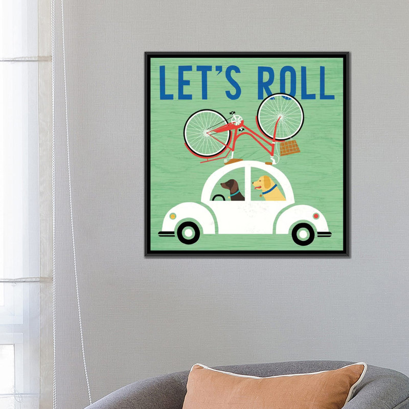 « beach bums series : vw coléoptère ii », reproduction d’impression sur toile, H 18 po x l 18 po x P 1,5 po, Pas de tapis