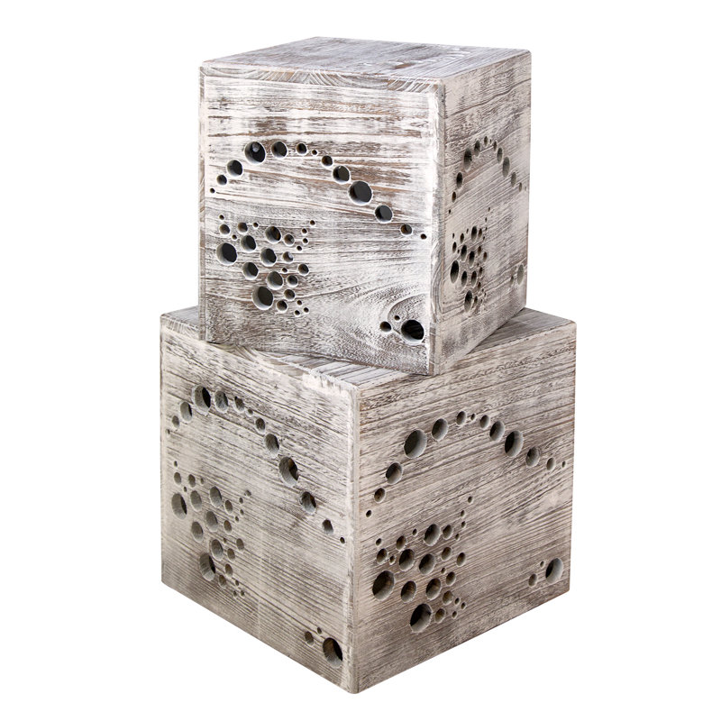 Solid + Manufactured Wood Accent Stool