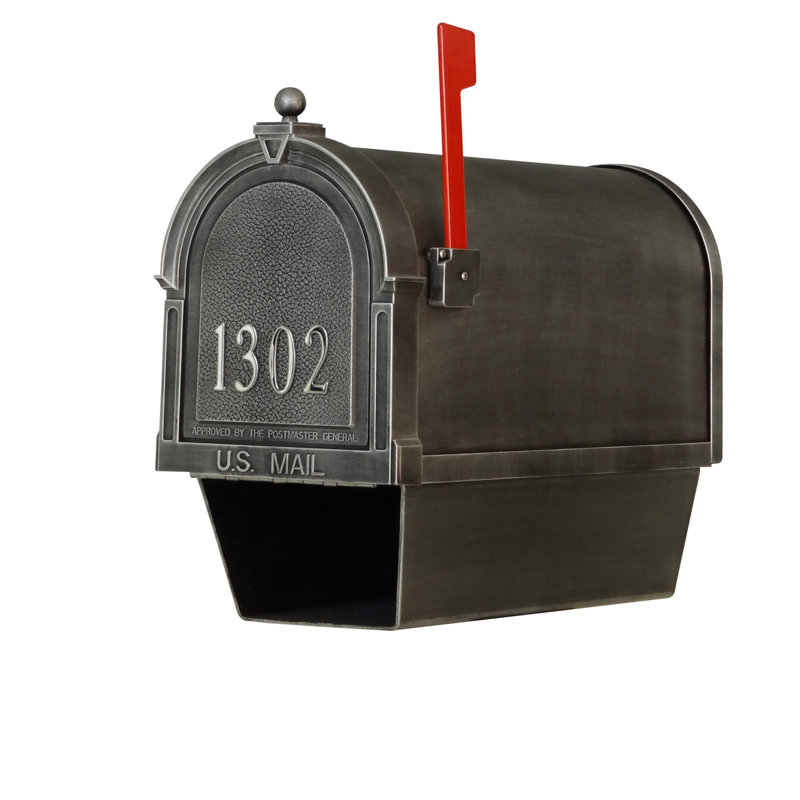 Boîte aux lettres à fixation sur piquet Berkshire, Blanc, H 15 po x l 19,75 po x P 19,75 po
