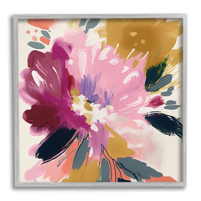 «Az-429», impression florale abstraite mauve par Andrea Haase, impression