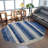 Kenshawn HAND KNOTTED LOOM WOOL ECO-FRIENDLY AREA RUGS - Octagon | Blue Light Blue Color, Contemporary Modern Design, High Pile Handmade Anti Skid-118851543