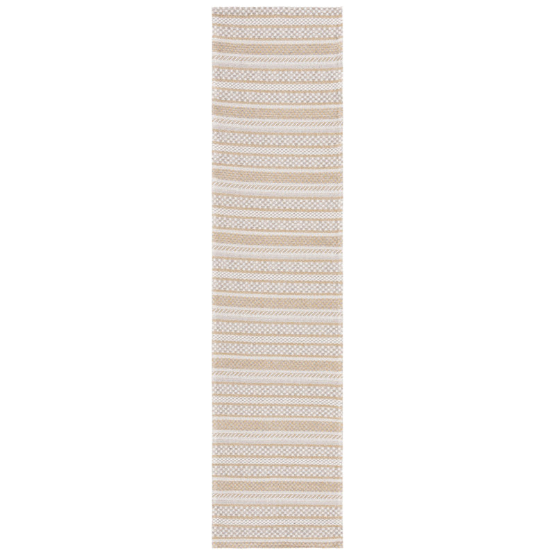 Tapis rayé en coton 412 Martha Stewart, Tapis de couloir 2 pi x 8 pi