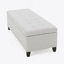 Banc de rangement rembourré avec repose-pieds, banc d'entrée, banc de bout de lit, repose-pieds repose-pieds pour chambre à coucher, gris clair, 300 lb-593477976
