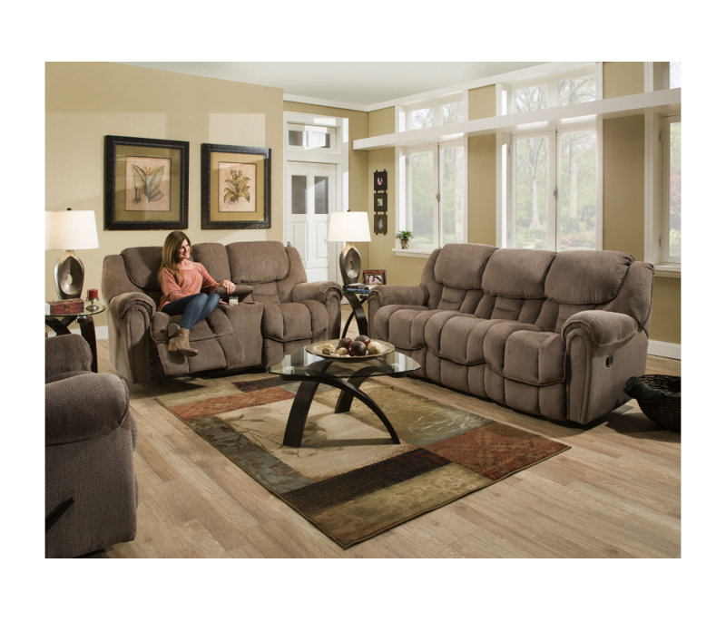 Ronetta Upholstered Recliner, Tan