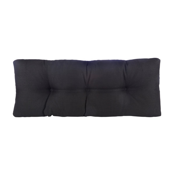 Solid Twill Tufted Indoor Bench Cushion (Multiple widths from 42