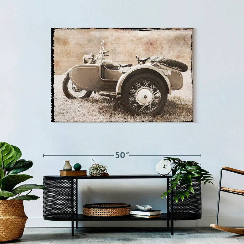 Mehar Ural Motorcycle, 30" H x 45" W