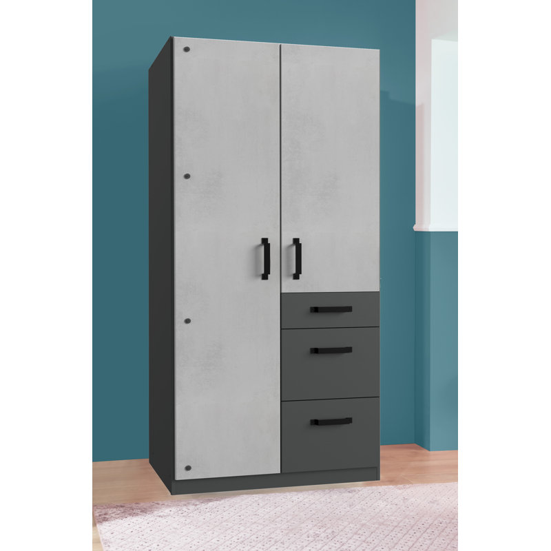 Andoche 2 Door Manufactured Wood Wardrobe