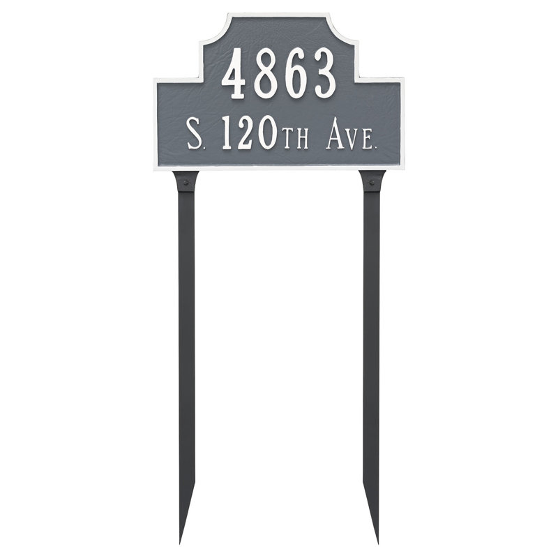 Plaque d'adresse Beckford, Marine / Argent, Oui