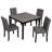 5-Piece Wooden Dining Table Set With 4 Chairs For Dining Room